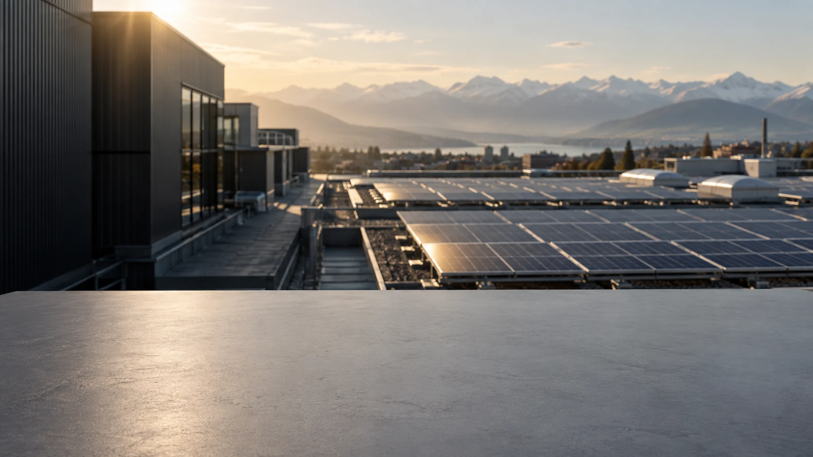 Commercial solar site with surplus generation
